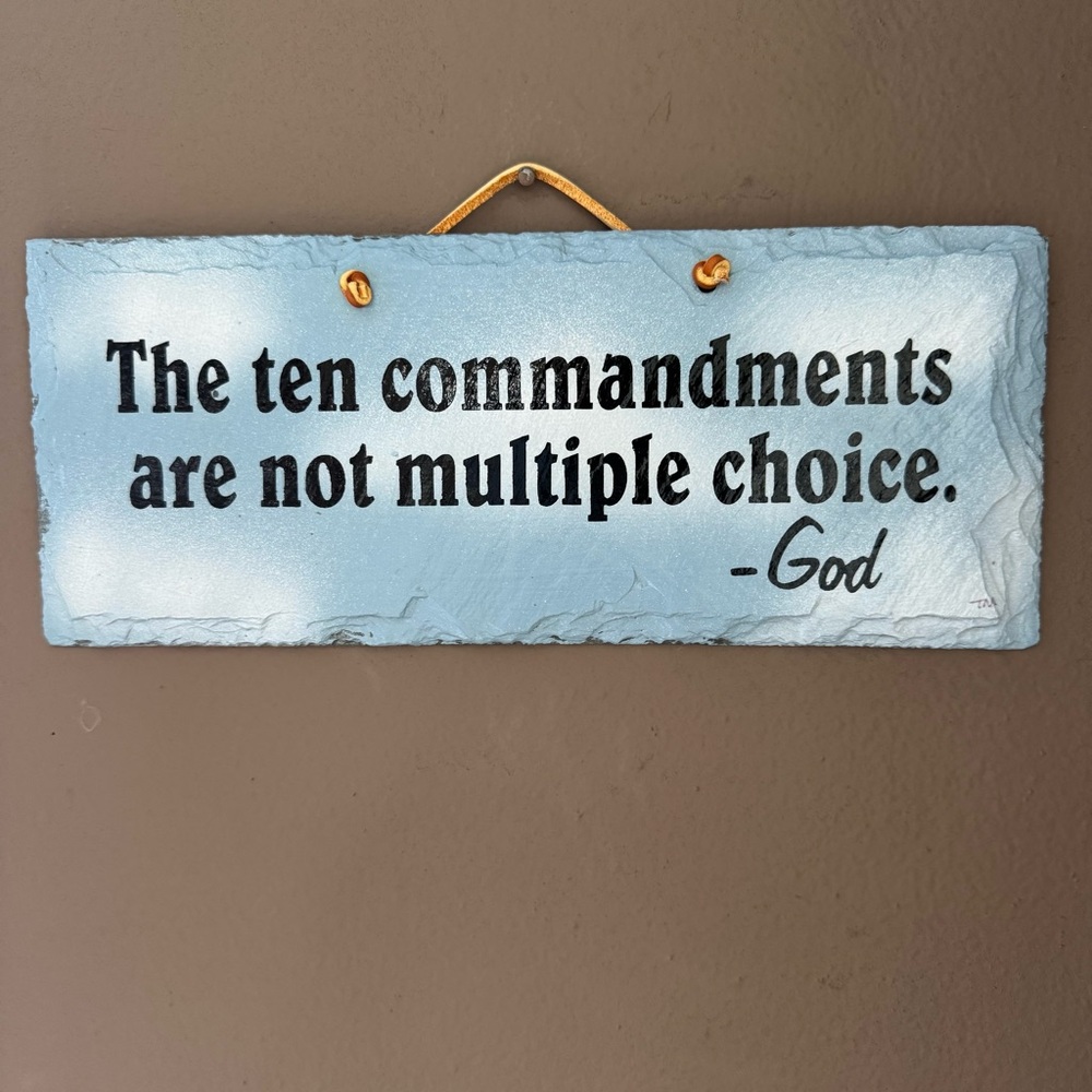 Vintage Plain Jane Slate Roof Tile With A saying from God